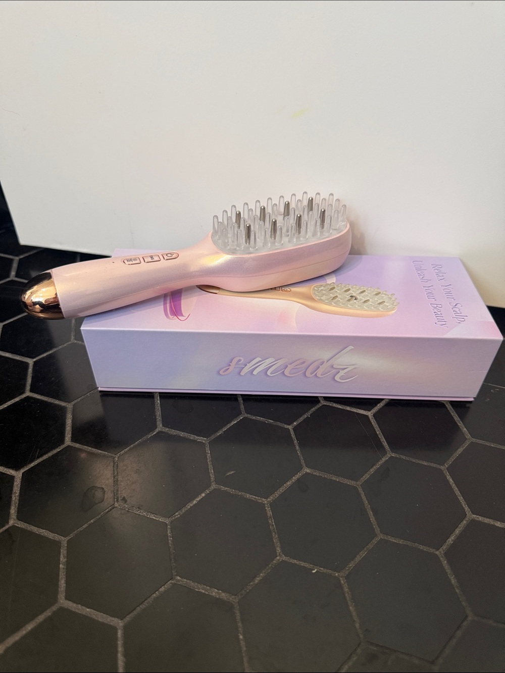 Pink Electric Scalp Massager Brush